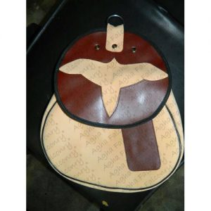 Tan+Brown Leather Nubuck Hawking Bags (ABI-8017)