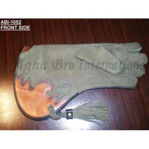 Nubuck Falconry Glove with Flashing (ABI-1052)