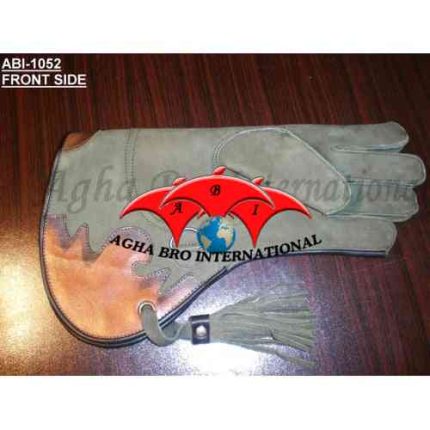 Nubuck Falconry Glove with Flashing (ABI-1052)