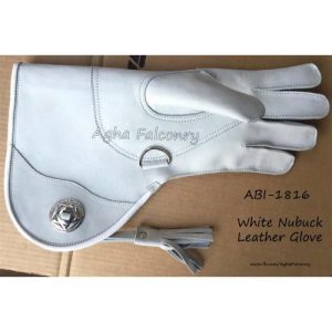 White Nubuck Leather Falconry Glove (ABI-1816)